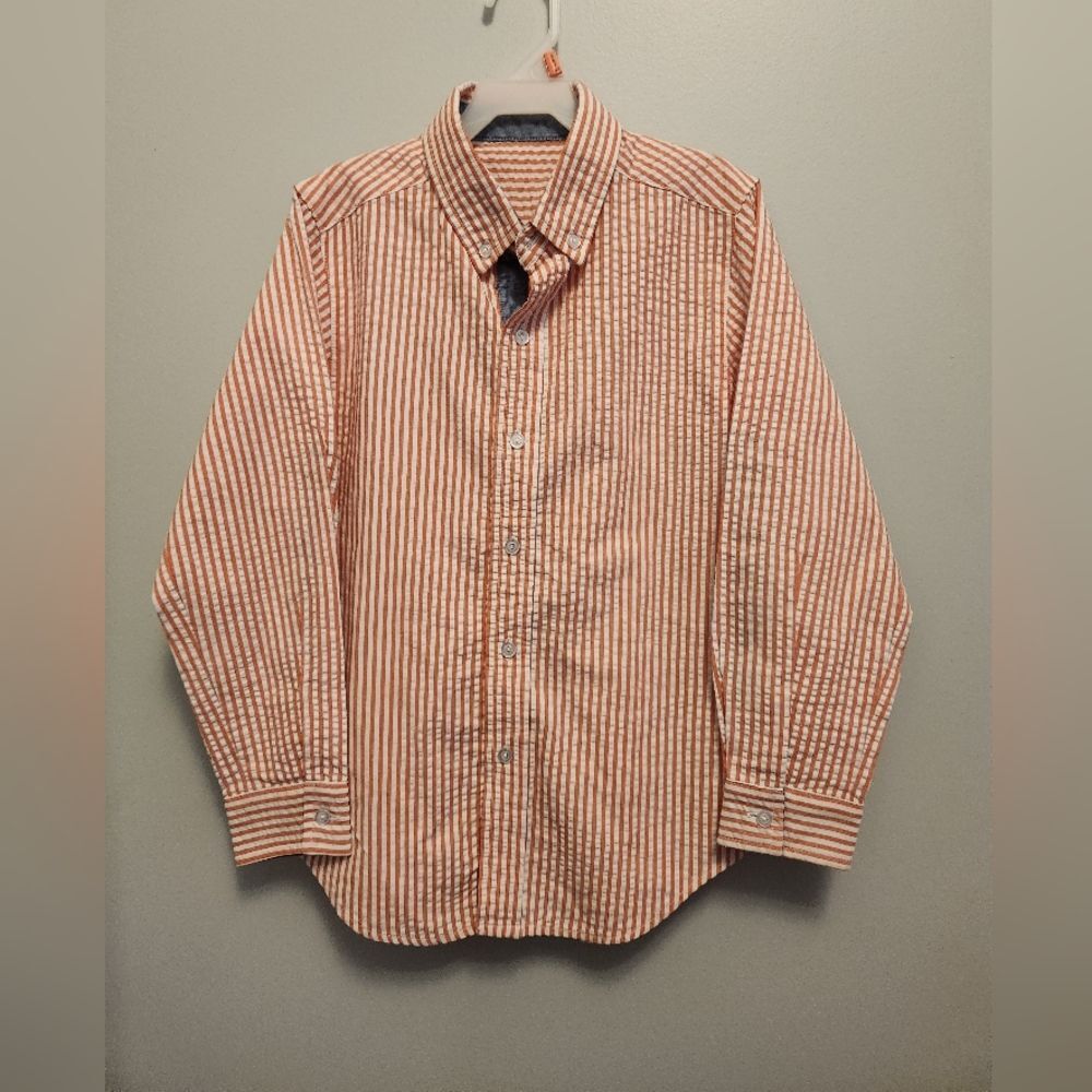 Kelly's Kids Striped Orange Shirt Size 7/8